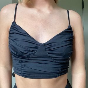 NEW garage black bustier crop top cami